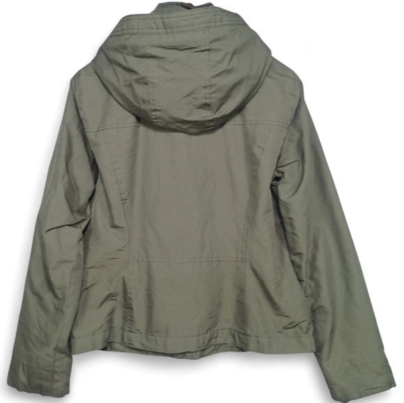 Hollister Girls Youth Large Green Hooded Winter Jacket Fleece Lined Zip Up Coat - Picture 2 of 13